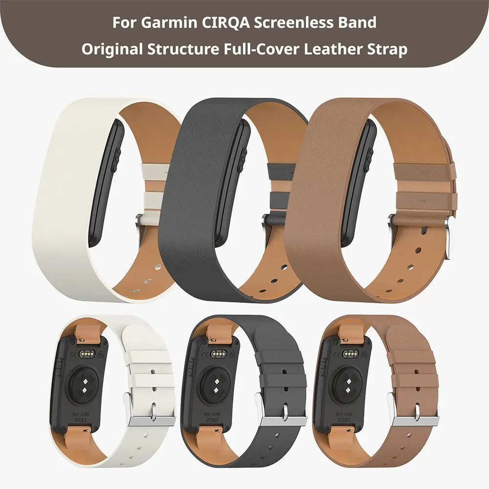 Integrated Leather Wristband Watch Strap For Garmin CIRQA Full Cover Replacement Wristband Original Structure Accessory