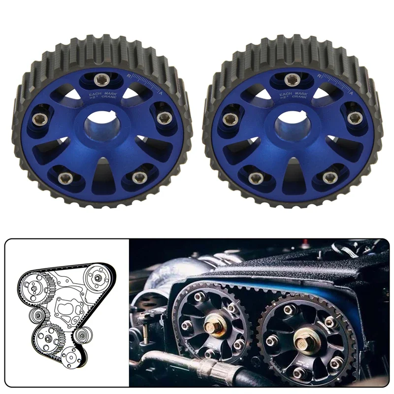 For Honda Civic Racing Cam Gear Pulleys Del Sol 92-95 Si EG 92-94 EK 95-98 Type-R 97-00 B16 Acura Integra Type R B18C