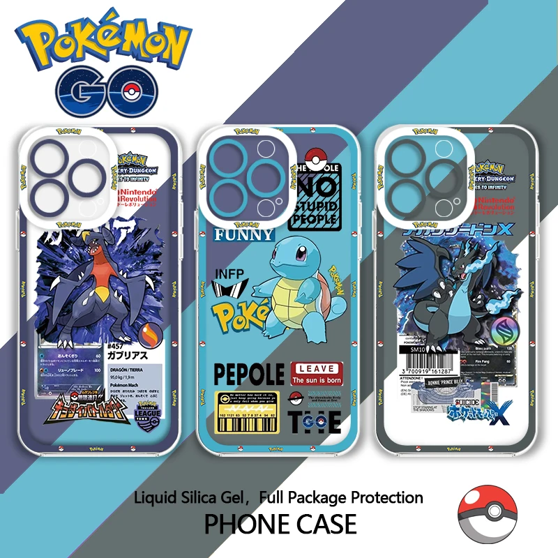 Cute P-Pokemones S-Squirtles For OPPO Realme  C21 C33 C11 C53 C55 10 9 9i 7 7i 8i C31 C35 5G Angel Eyes Phone Case Transparent