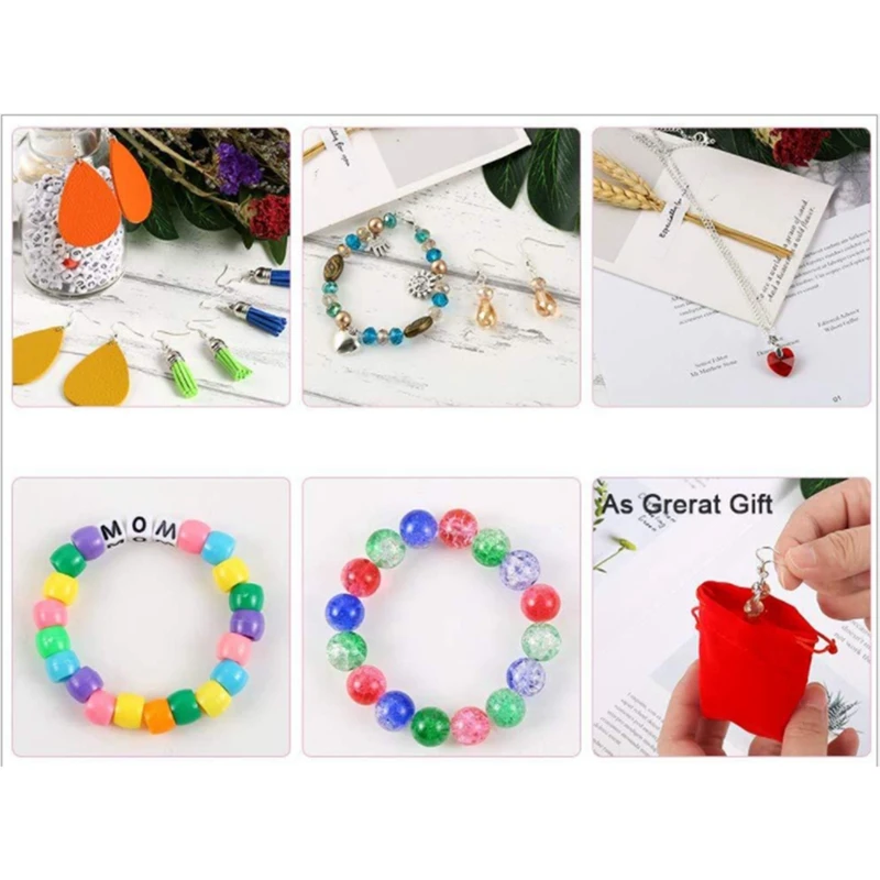 2035Pcs Jewelry Making Supplies Kit Earrings And Repair Tools Include Jewelry Charms,Beads,Beading Wire For Necklace DIY