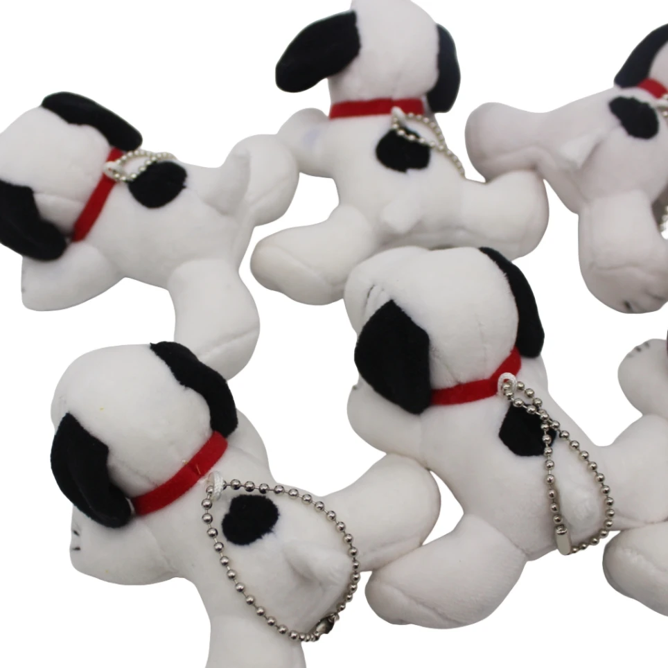 6 Piece 10cm Peanuts Snoopy Plush Soft Pendant Toys Christmas Snoopy Toys Wholesale Snoopy Toys