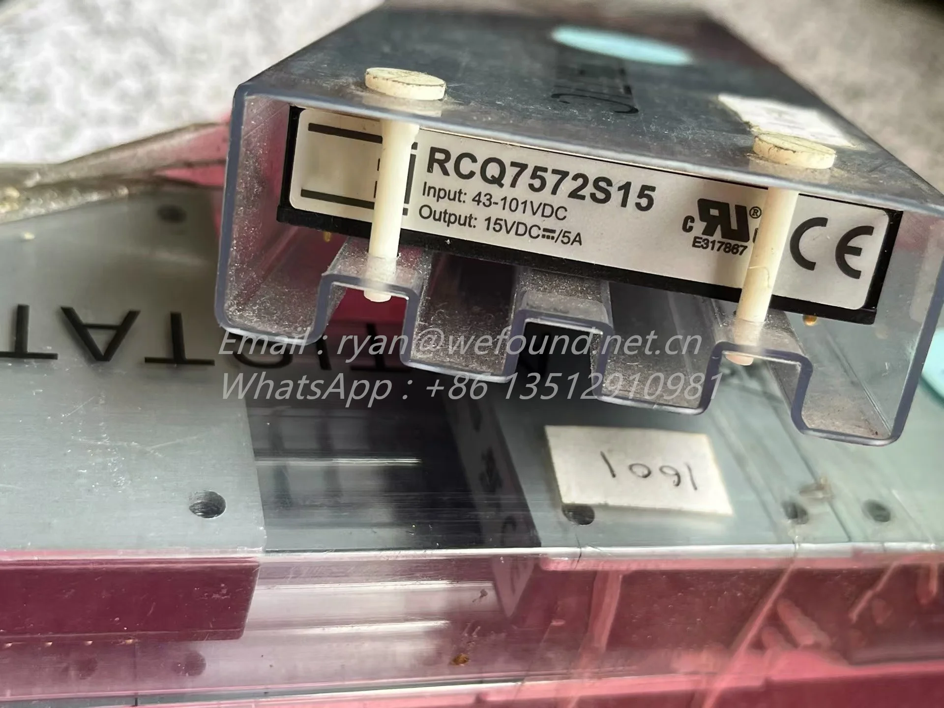 RCQ7572S15 for XP Power 75W quarter brick DC-DC converters for railway equipment