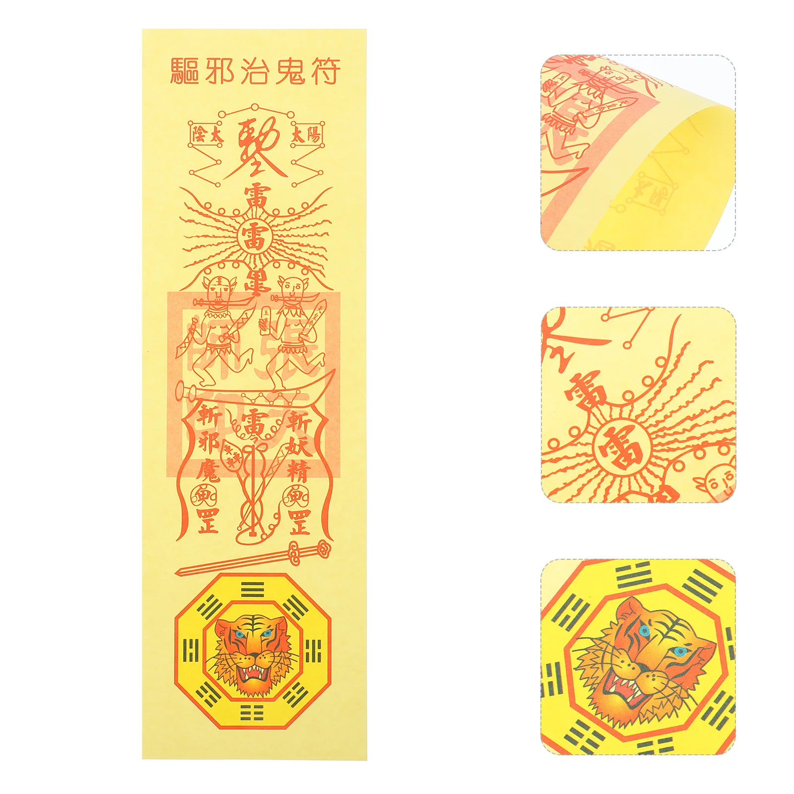 

10 Sheets Chinese Fulu Paper Party Prop Tricky Prank Halloween Costume Accessory Taoist Priest Cosplay Supply Costume Accessory