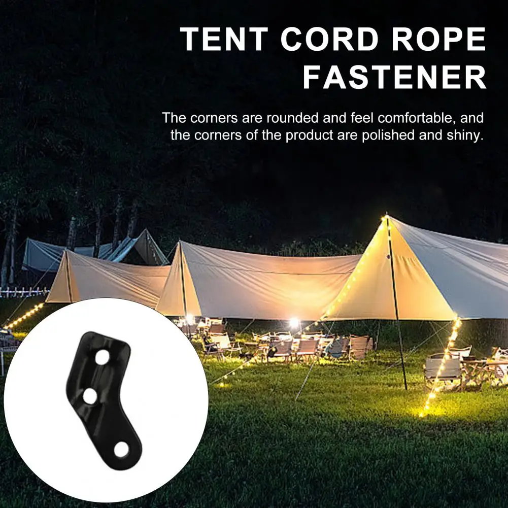 Wind Cord Adjuster Tent Cord Rope Fastener High Strength Aluminum Alloy Tent Rope Adjusters 10pcs 3-hole Buckles for Wind Cord