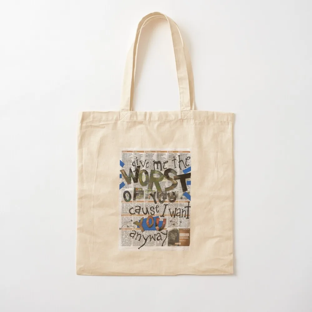 

the worst of you Tote Bag Canvas bag tote bag university Shopper tote custom