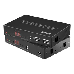 200M HDMI KVM Extender Over IP POE USB Extender via cat6 Rj45 Ethernet Network USB Extender For Mouse Keyboard Local Loop Out