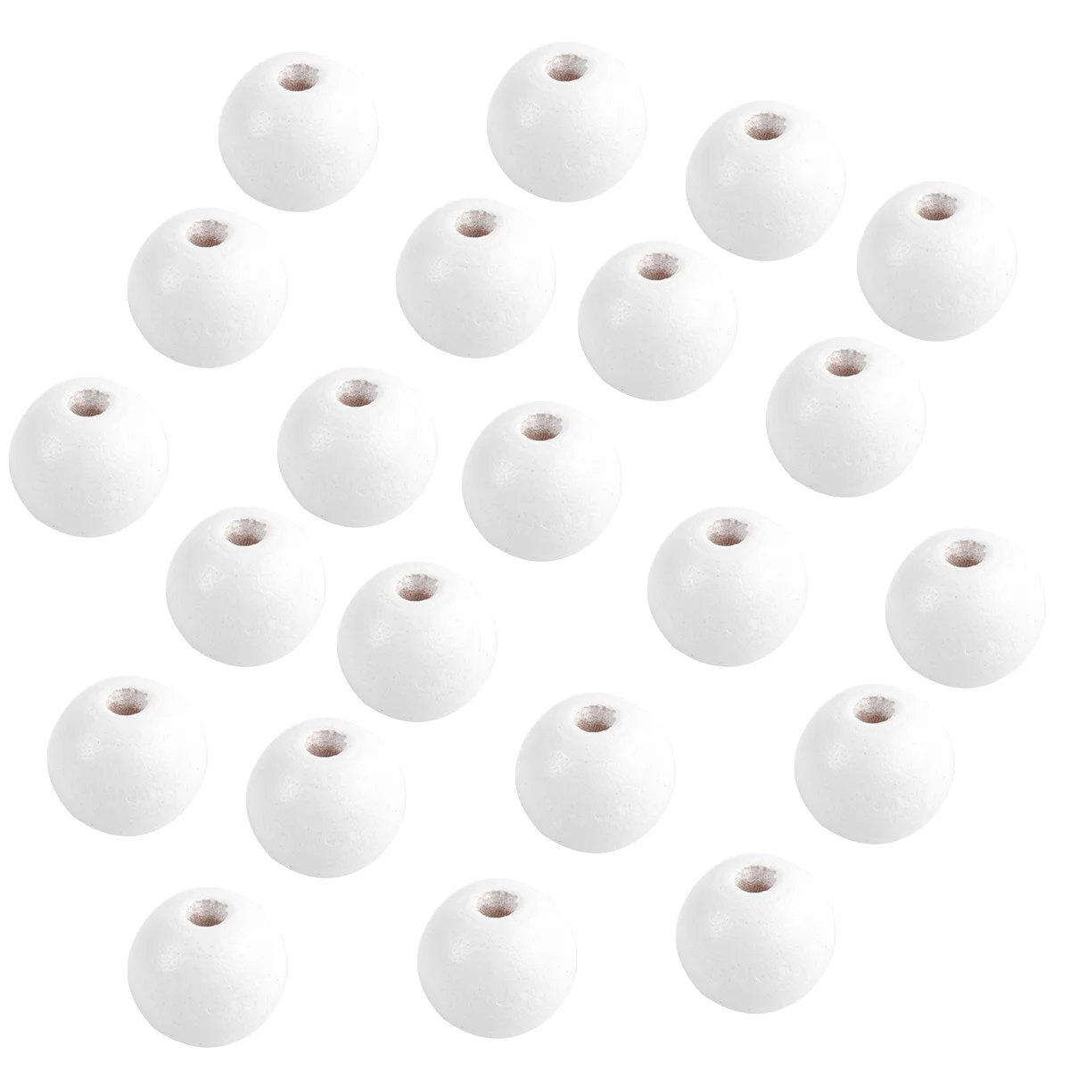 500 قطعة الخرز الخشبي الأبيض فاصل مستدير صديقة للبيئة الطبيعية 10 مللي متر ثقب Craft بها بنفسك الحرفية صنع المجوهرات حبة اكسسوارات للفن الإبداعي #5
