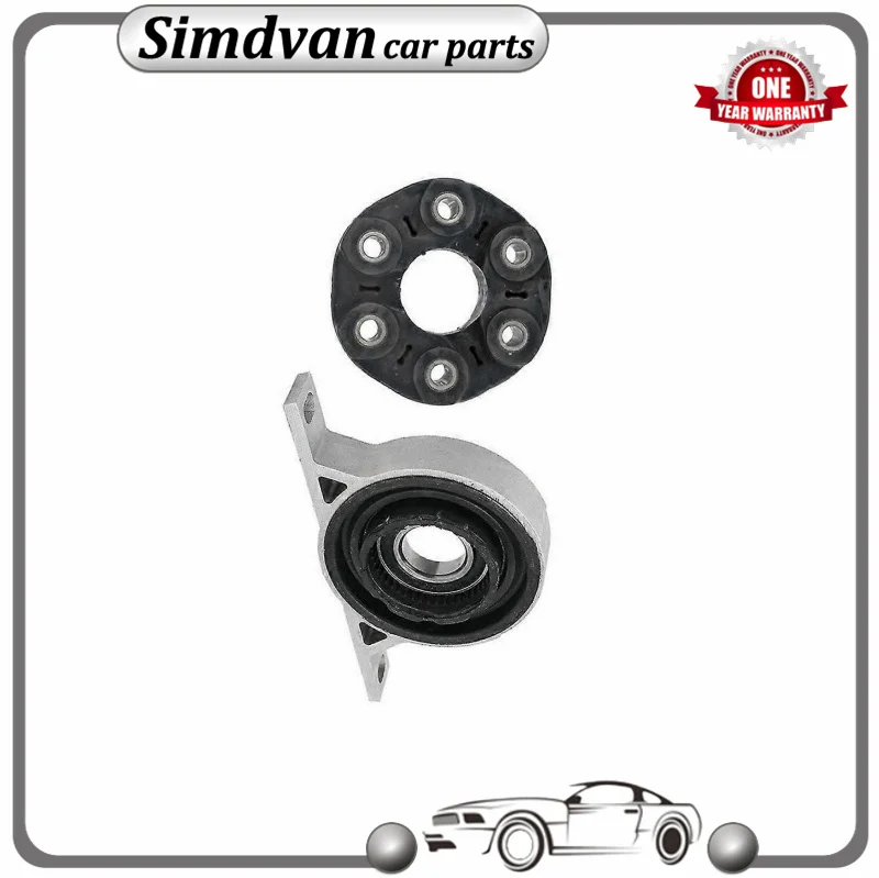 For BMW E60 E61 E63 E64 E83 X3Car Driveshaft Center Bracket Support Bearing Flex Joint Disc Kit 26127521855 26111229360