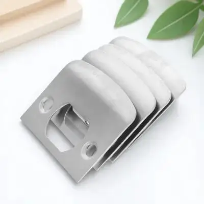 

4Pcs Door Strike Plates Stainless Steel Heavy Duty Deadbolt Strike Plate Replacement for Interior Exterior Doors Security