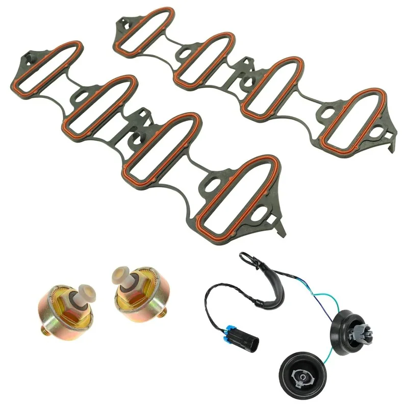 

TRQ Knock Sensor Harness Intake Manifold Gasket Kit Set 4pc for Silverado Sierra New