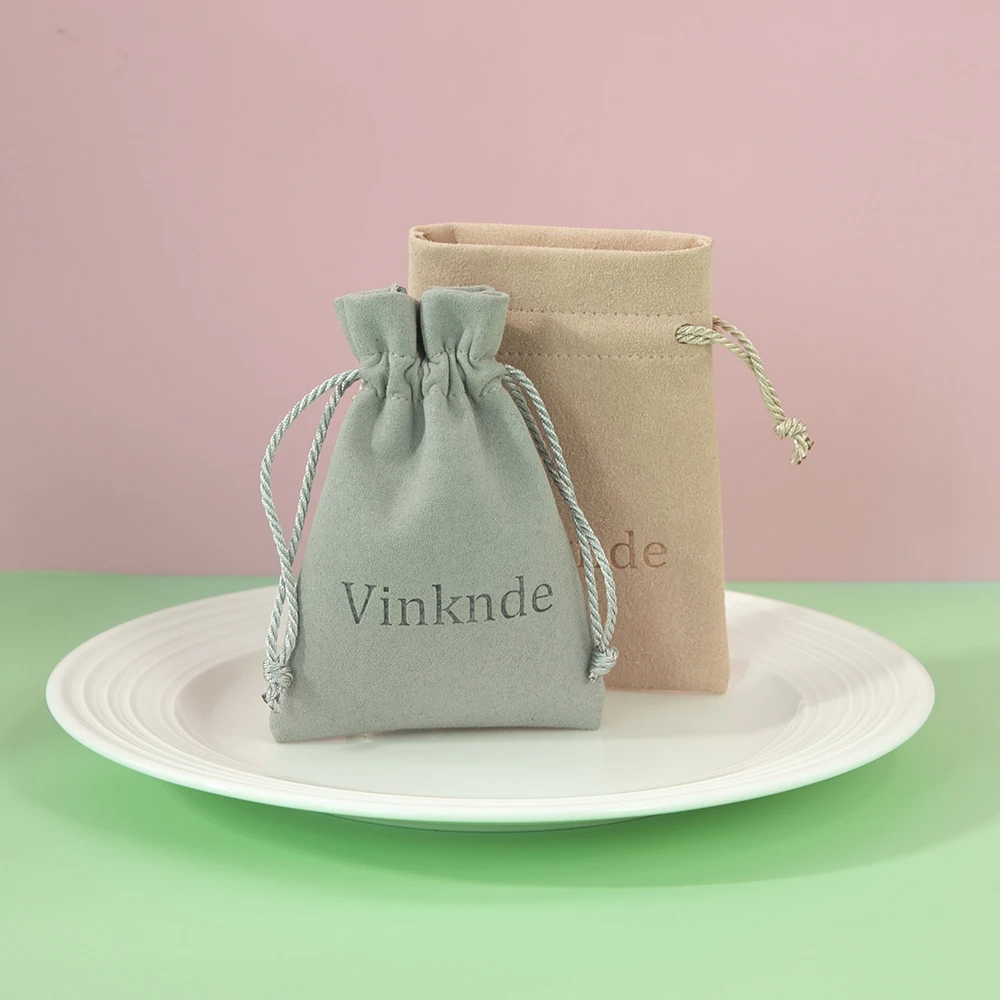 شعار مخصص فاخر ستوكات المخملية مجوهرات الحقائب الفانيلا للتغليف قلادة مستحضرات التجميل القرط قلادة عصابة الرباط حقيبة #5