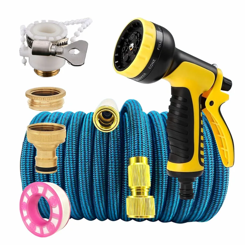 

3X Telescopic TPE Water Hose Copper Plated Garden Hose for Car Wash Magic Telescopic Flexible Pipe Home Outdoor Watering
