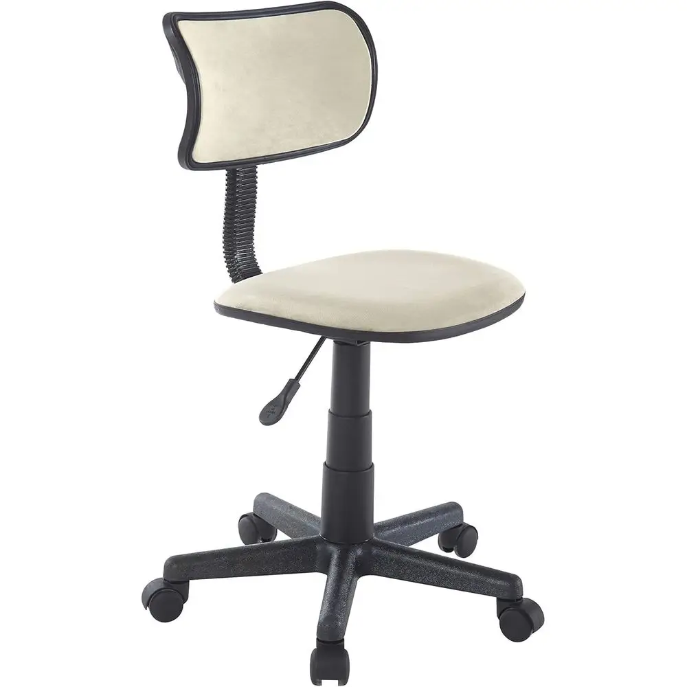 

Crushed Velvet Swivel Task Chair, Ivory