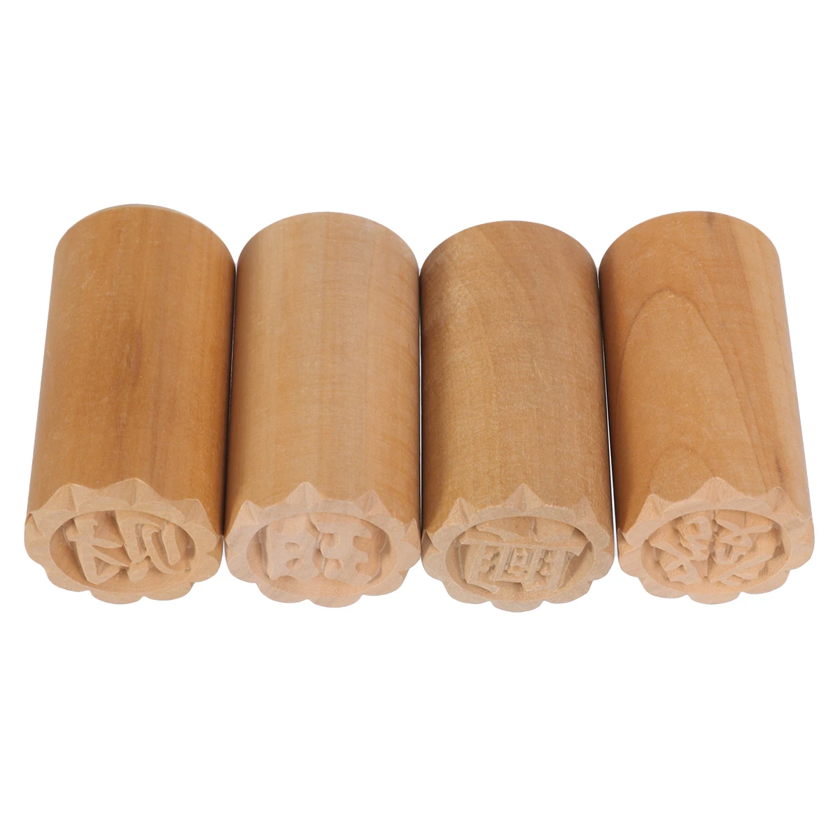 

4 PCS Moon Cake Stamp Biscuit Molds for Baking Chinese Cookie Mould Decorating Tools Fondant