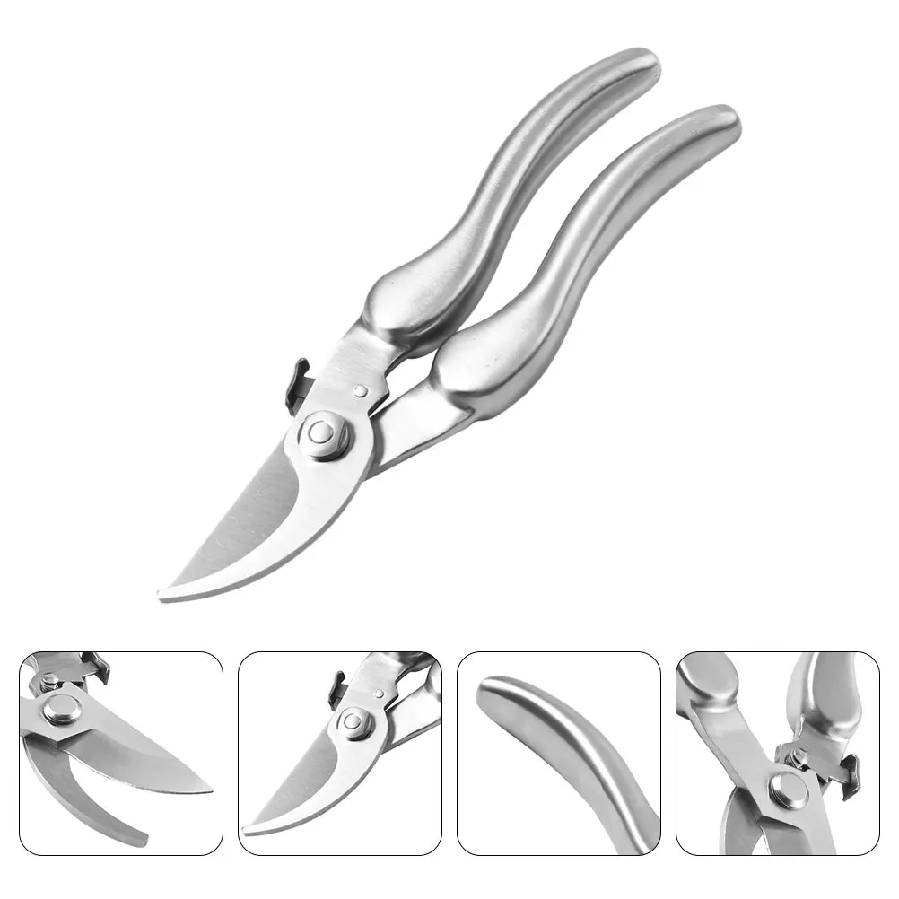 

1pc Stainless Steel Pruning Shears Durable Garden Scissors Strong Fruit Branch Trimmers Wear-Resistant Gardening Tools For Yard