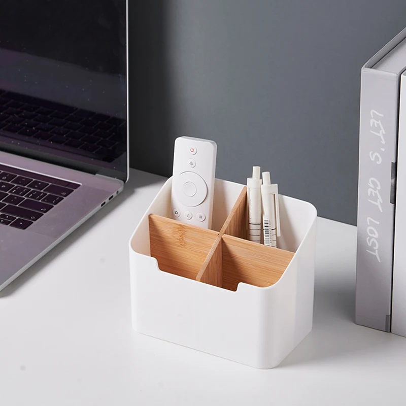 Organizador de Control remoto para TV, soporte para mesa, caja de almacenamiento de escritorio multiusos, organizador de dormitorio y sala de estar