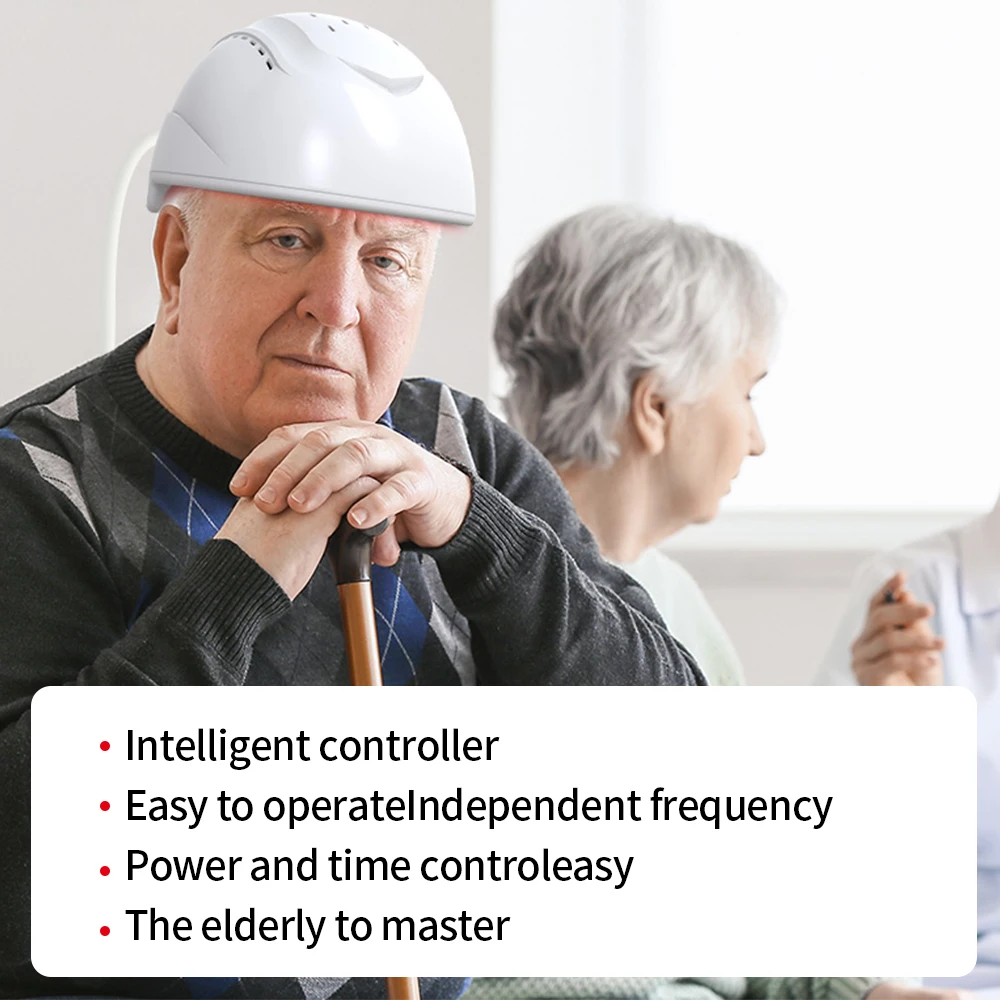 

Suyzeko Near Infrared LED Light Therapy Brain Neuro Neurofeedback Mental Health Care Photobiomodulation Helmet