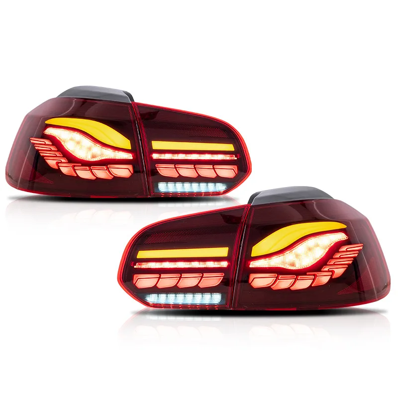 MRD for VW Golf 6 MK6 2008-2013 LED Tail Light LED Rear Tail Lamp Stop Light Back Light with Dragon Scales