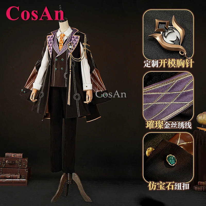 

CosAn Game Honkai: Star Rail Aventurine Cosplay Costumes Fashion Uniforms Outfit Full Set Halloween Party Role Play Clothing