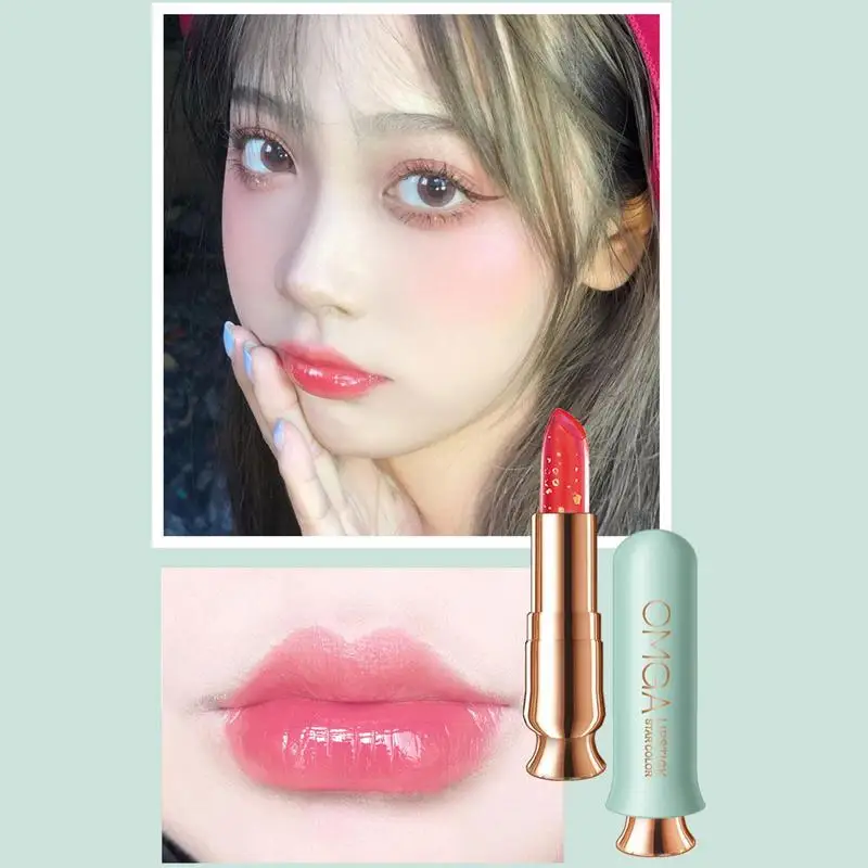 Color Changing Lip Balm Tinted Chap Stick Jelly Lipstick Show Your Charm Waterproof Hydrating Long-Lasting For Workplace Daily