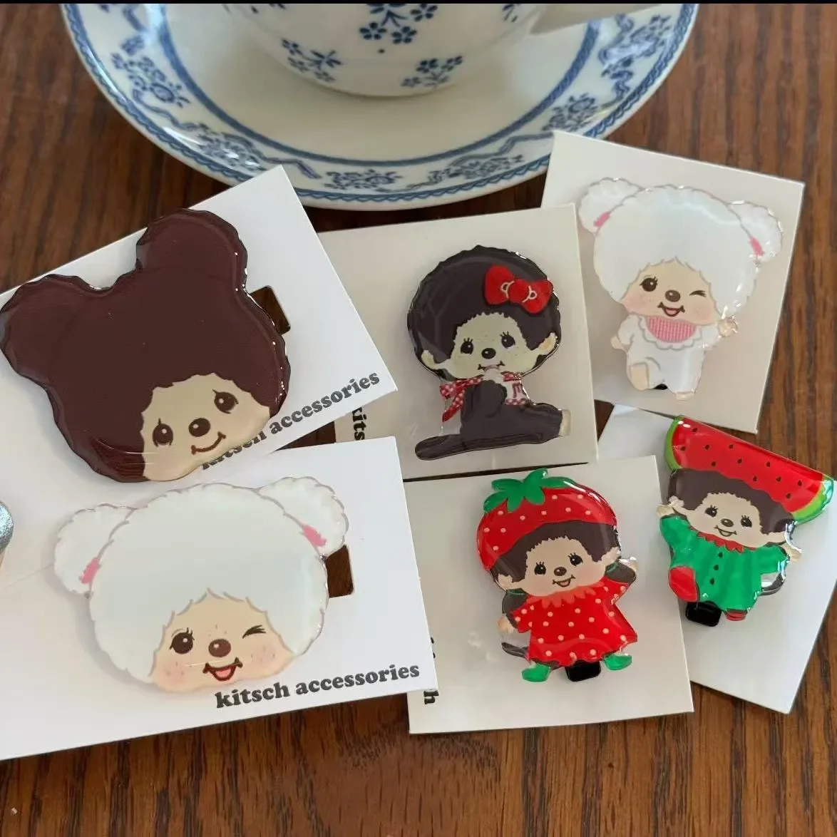 

6pcs/set for Monqiqi Hair Clip Headwear Cartoon Side Clip Versatile Student Bang Clip Duckbill Clip