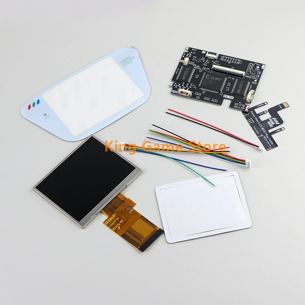 10 ชุดชุดหน้าจอ LCD สําหรับ SEGA เกมเกียร์ความสว่างสูง LCD Backlight V4.0 สําหรับ SEGA GG