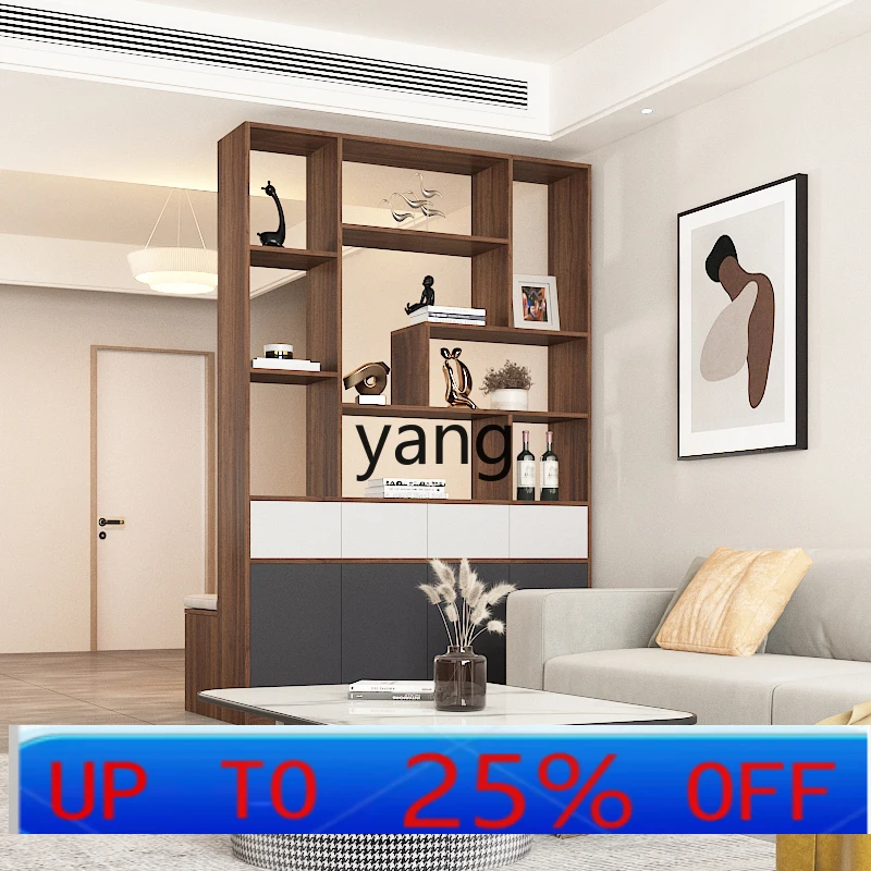 lmm simple modern entrance entrance double-sided screen partition living room shoe cabinet card seat integrated shelf