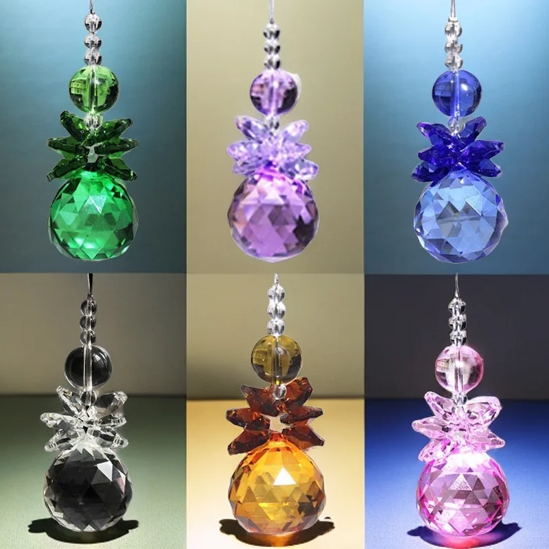 

Crystal Ball Suncatcher Hanging Decoration Rainbow Maker Light Catcher Crystal Ball Prism for Garden Outdoor Window Decor Gift