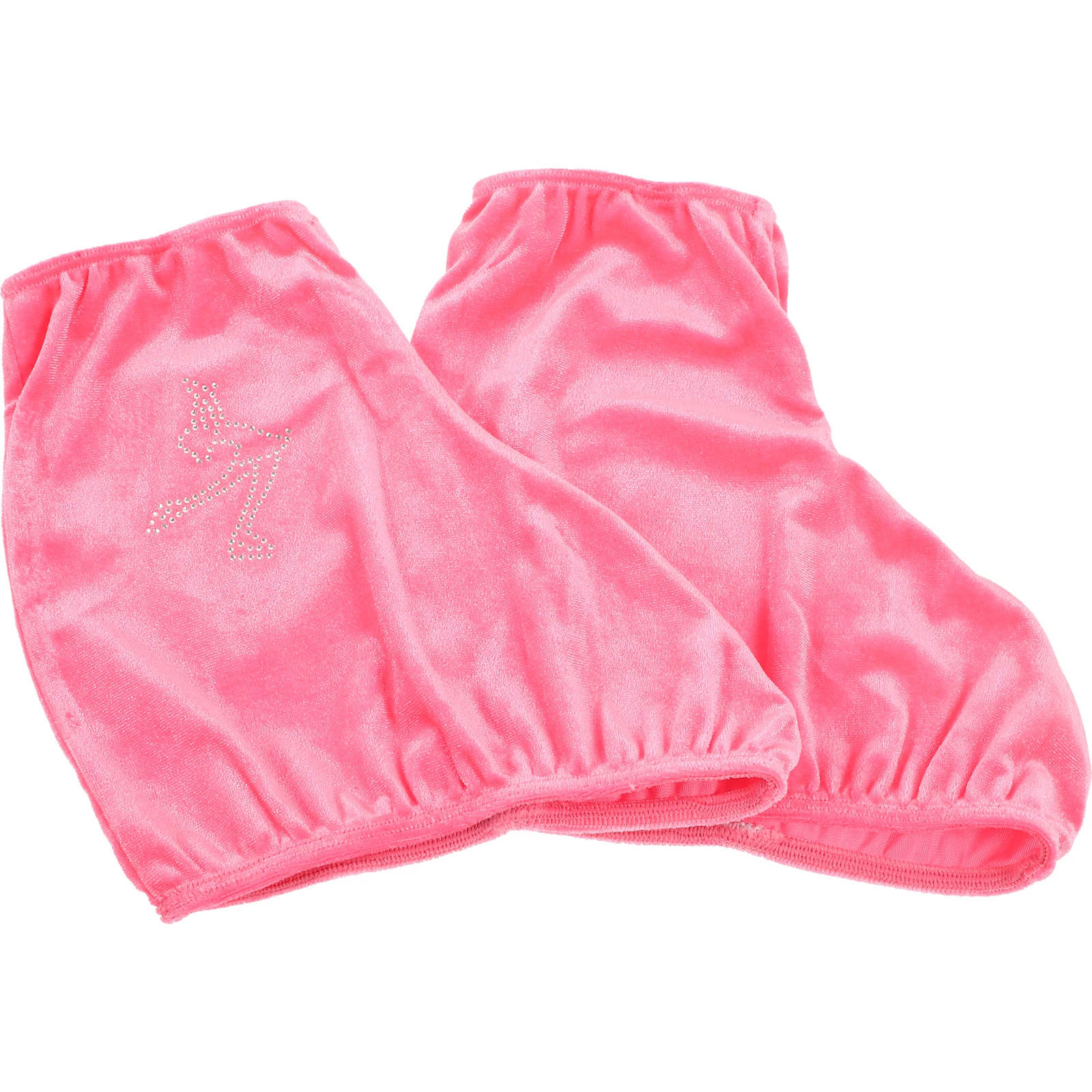 1 زوج حذاء مرن مخملي مقاس L بيج تزلج التمهيد الأسطوانة التزلج الملحقات مادة البوليستر العملي