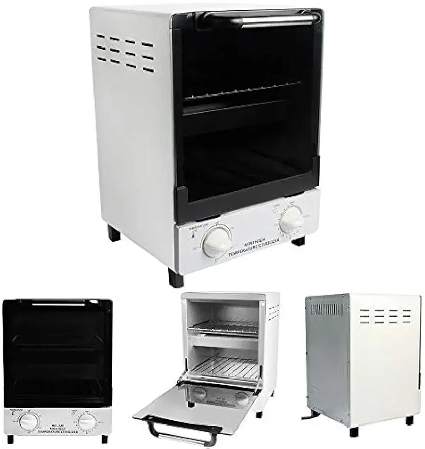 

12L 110V Mini High Temperature Metal Tool Cabinet Nail Art Salon Portable Tool Manicure Nail Tool two layers