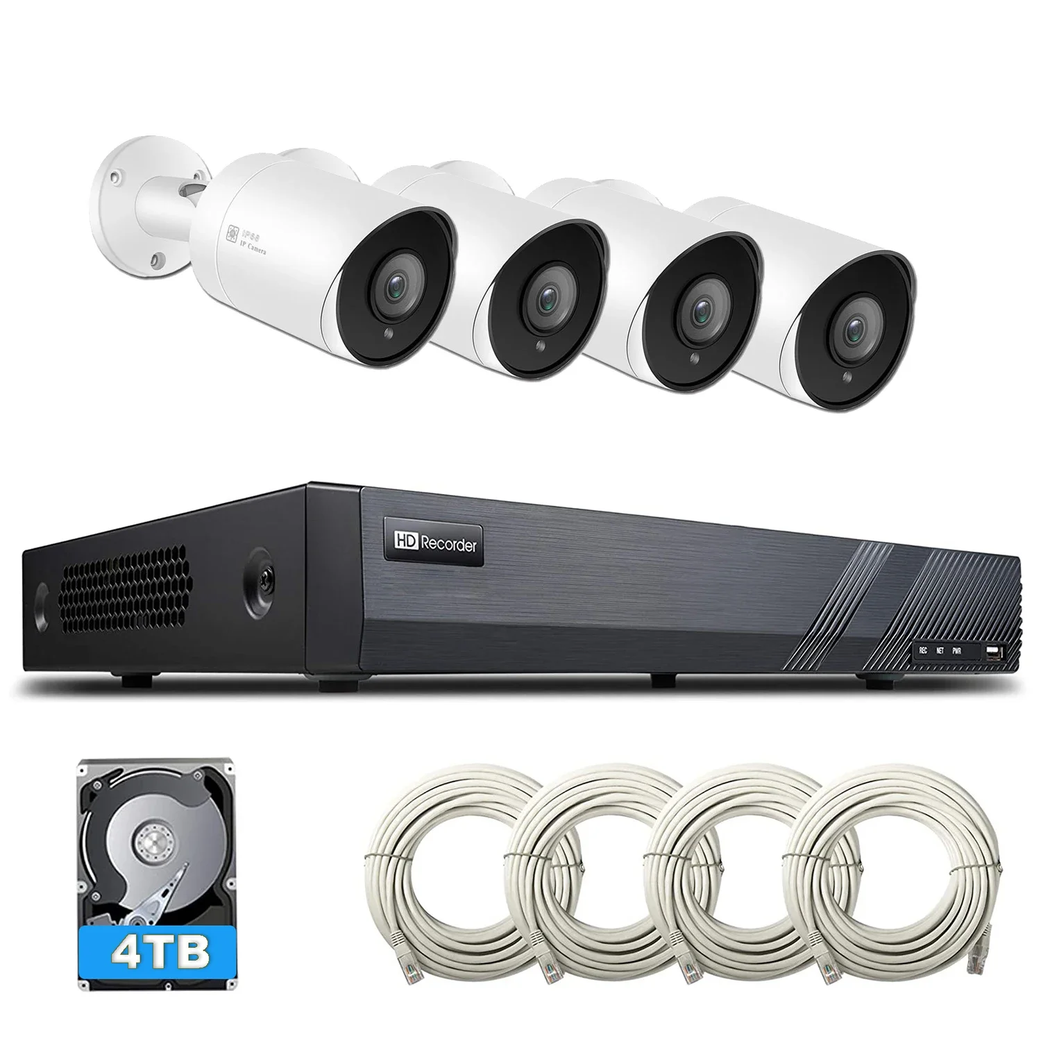 2026 4ch Plug and Play 4k NVR Kits CCTV Camera with S ONY Sensor Support P2P Mobile Viewing Guard View App Mstar Sigmastar Chips