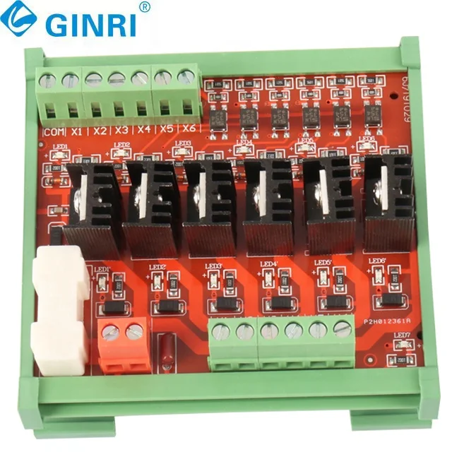 3 قطعة 6 قناة 24VDC PNP MOSFET القياسية DIN السكك الحديدية شنت الترانزستور وحدات مكبر للصوت مجلس ل PLC