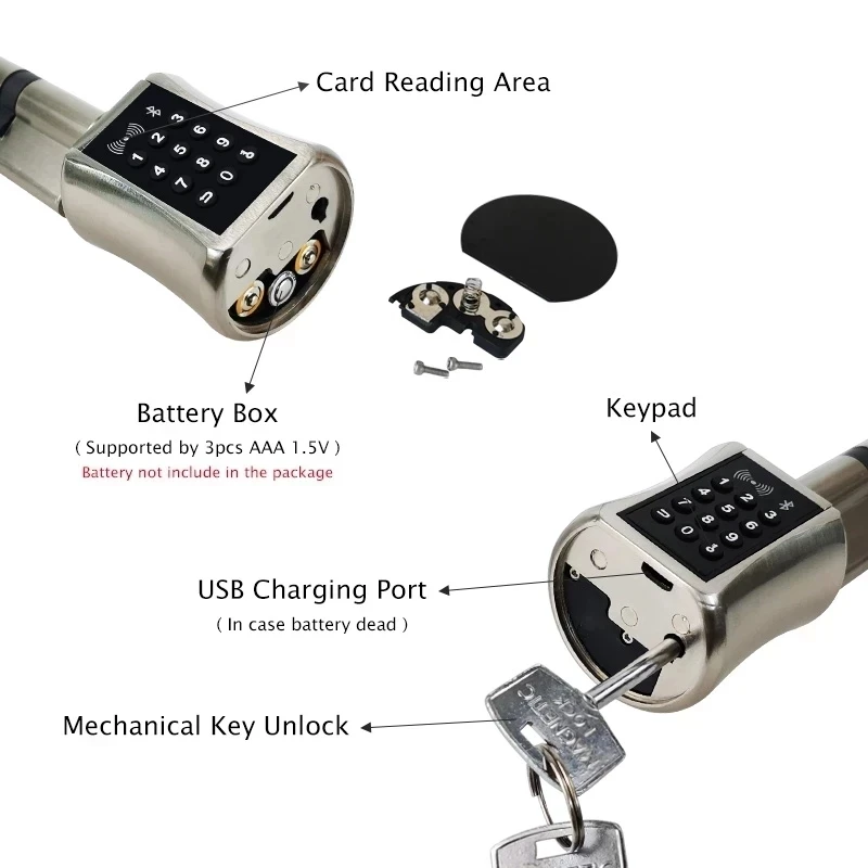 TTLock Bluetooh Remote Control Keyless Electronic APP Wifi Lock Digital Code RFID Card Smart Cylinder Door Lock Home Apartments