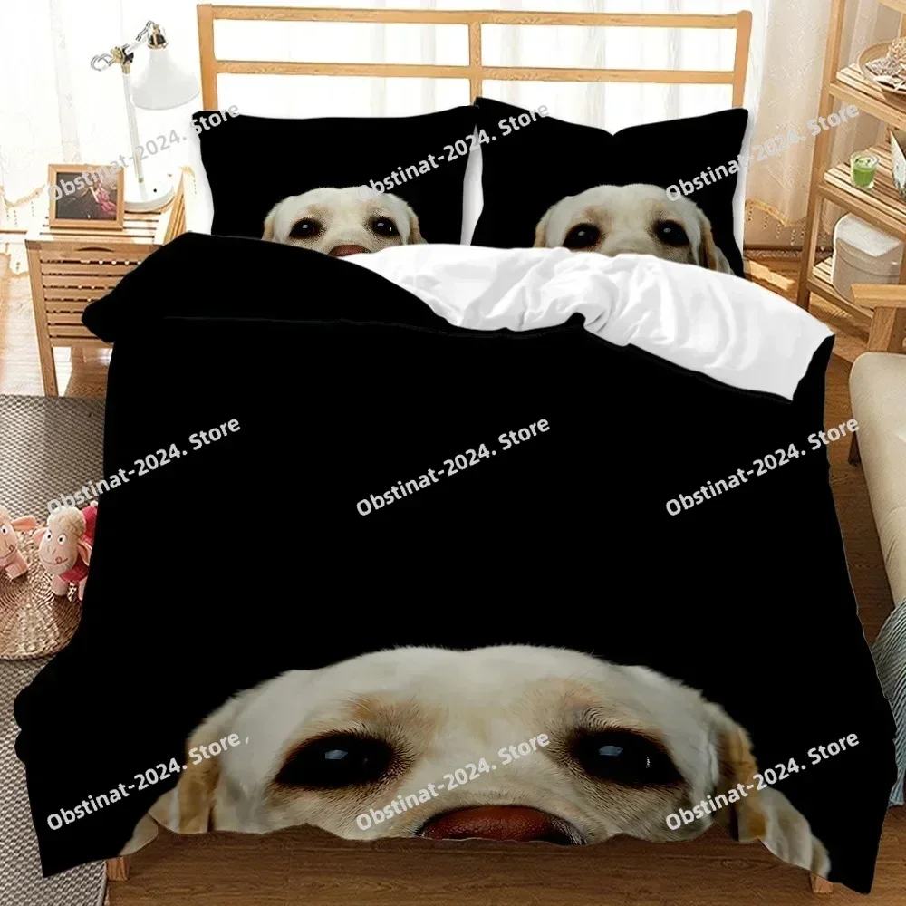 

Cartoon Pug Duvet Cover Cute Puppy Theme Bedding Set Golden Retriever Husky Pet Soft Polyester Quilt Cover Full Queen King Size