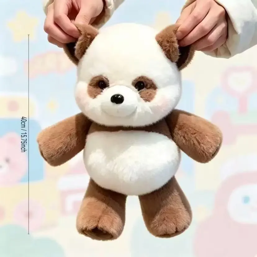 Cute Running Panda Doll Decoration, 17-Inch Soft Realistic Giant Panda Stuffed Animal Toy, Perfect Birthday Gift for Girls and Kids, Huggable Stuffed Animal