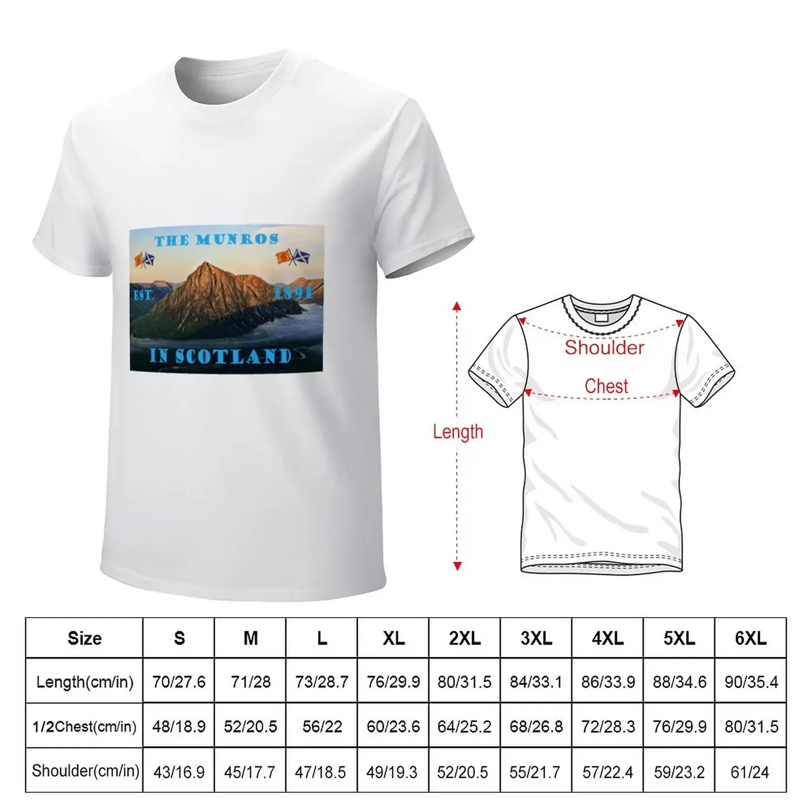 The Munros, Est 1891, In Scotland T-Shirt anime clothes cute tops black t shirts for men