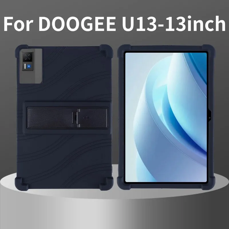

For DOOGEE U13 Tablets 13"Case Shockproof Airbags Soft SiliconeAndroid 14 Ajustable Stand Cover