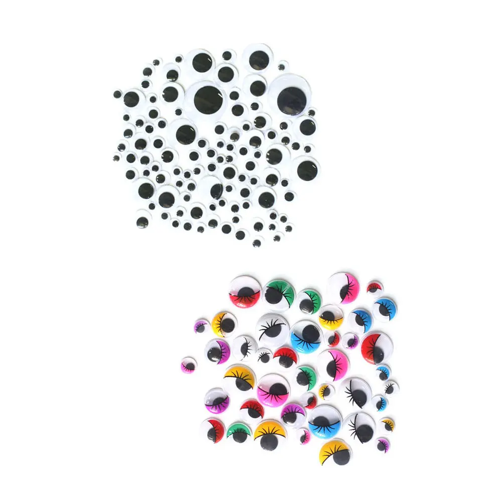 

300 Pcs Sprinkles Googly Eye Balls Sticky Toy DIY Sticker Eyes Simulation Fake Animal