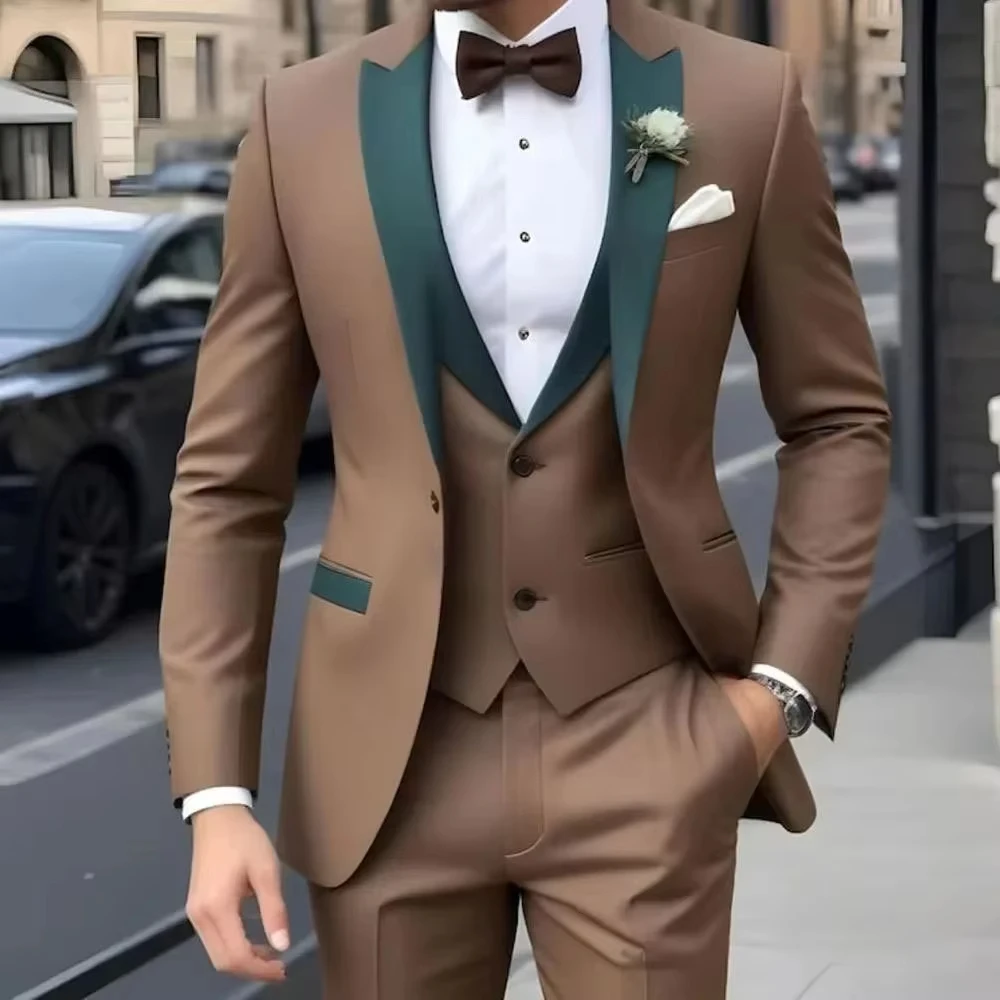 Black New Business Casual Wedding Groom Best Man Men's Suit Three-piece Set  Wedding Suits for Men  Mens Suits  Suit