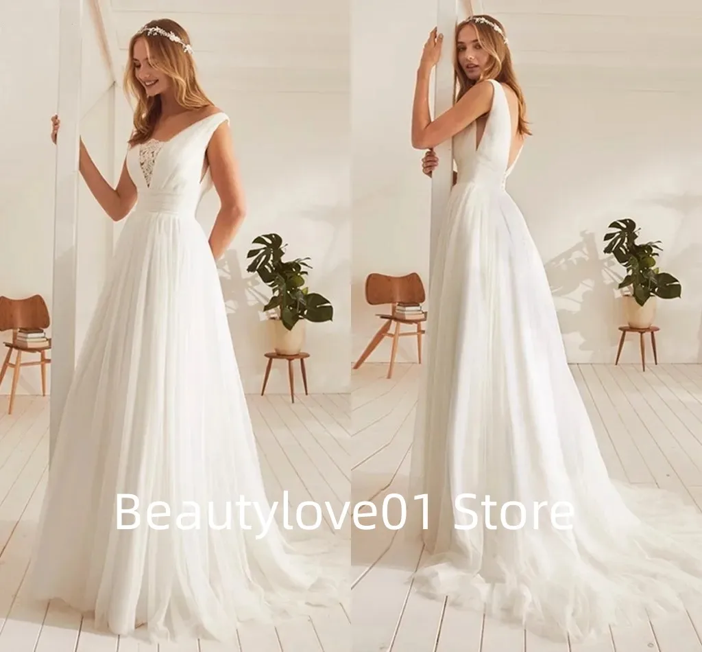 

2024Dignified off white engagement ball dress off the shoulder sleeveless floor sweeping sheer formal party dress, evening dress