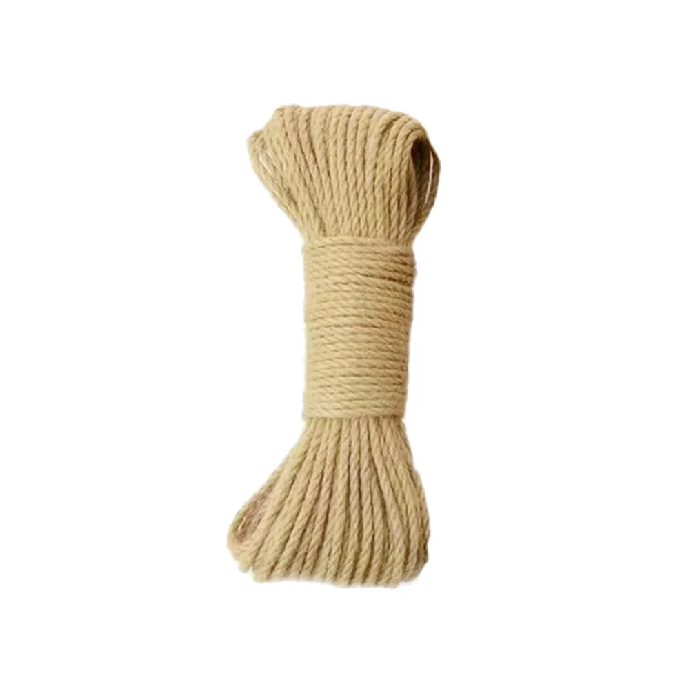 30M 8Mm Thick Jute Rope Natural Strong Braided Twine For Diy Crafts Scrapbooking Gift Packaging Garden Ornament Retro Hemp