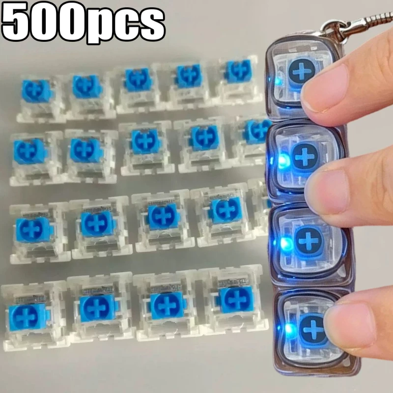 Mechanical Keyboard Switch Keychain Dustproof Clicky Blue Switch Key Cap Fidget Toy Stress Relief Pendant Office Desk Decor Gift