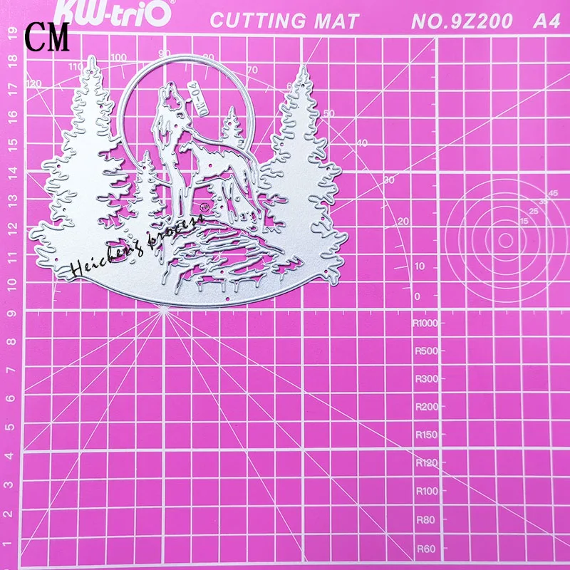 2021 New Forest Hillside Wild Wolf Metal Cutting Dies for Scrapbooking Paper Craft and Card Making Embossing Decor No Stamps