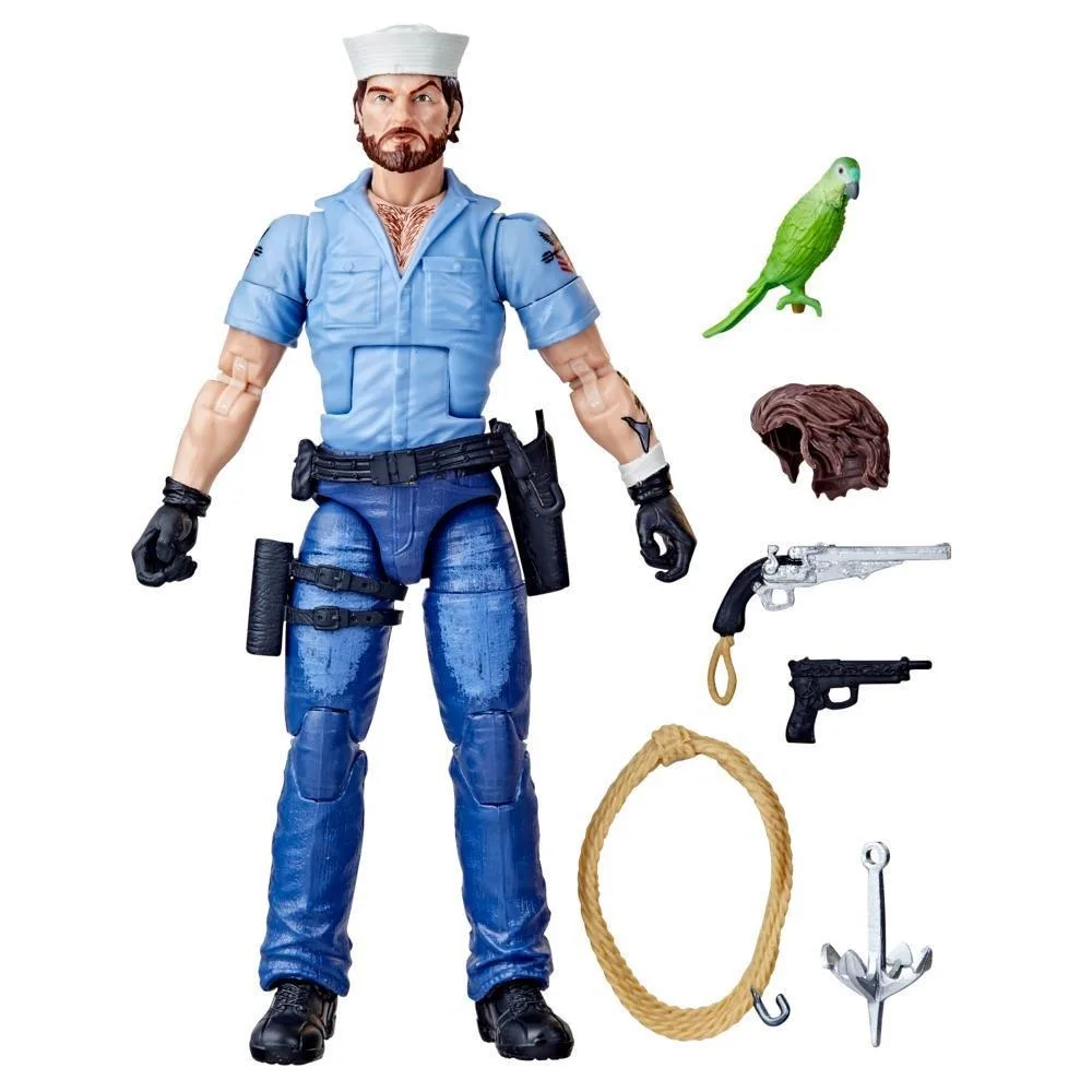 Original Hasbro G.I. Joe Classified Series Cobra #70 Shipwreck with Polly 6inch Action Figure Model Toy Collection Hobby Gifts