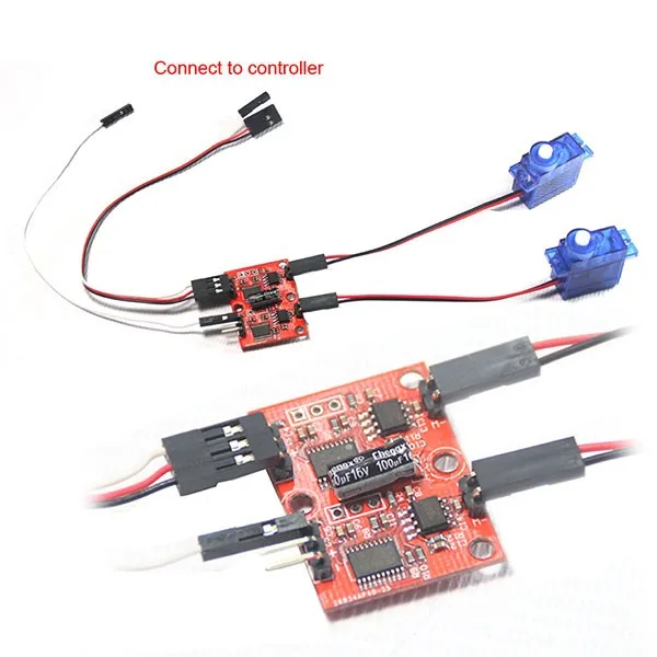 Placa controladora Feetech para servos robóticos, Control de Motor CC a rotación continua bidireccional, 2 uds.
