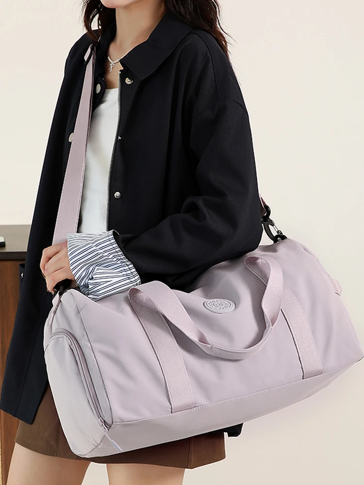 

Large Capaci Nylon Travel Bag Women's Busin Trip Lage Bag Wet And Dry Separation Fitn Bag Handbag Casual Simple Sle
