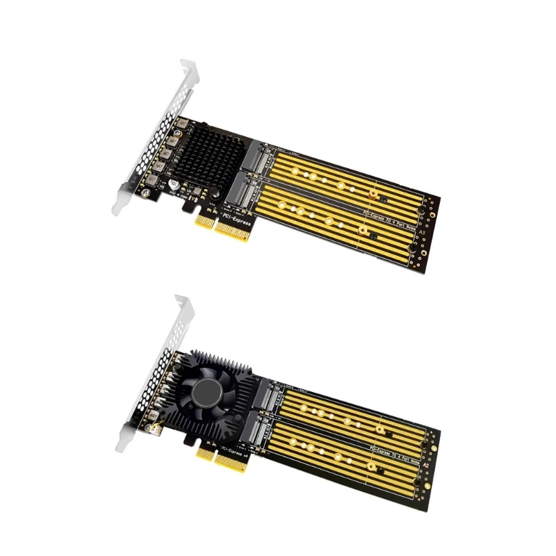 

High Speed PCIE To 4-port Nvme 2.0 Expansion Card PCIE 2.0 Adapter Card Extender Board for 2230 2242 2260 2280 22110