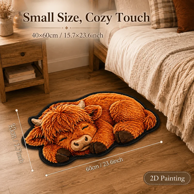 VIKAMA Cute Highland Cow Rug S - огляд і ціна Home Bathroom Trends