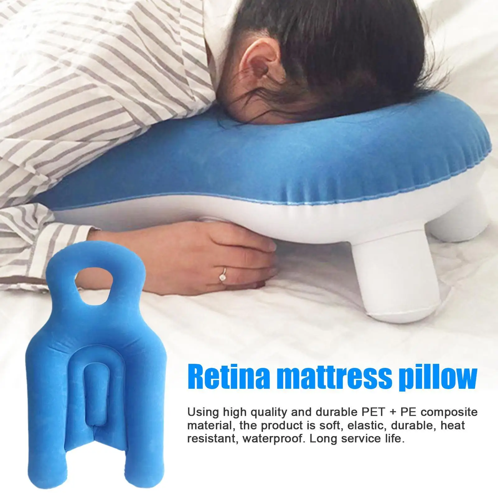 

Face Down Pillow After Eye Surgery, Inflatable Retina Vitrectomy Lying Sleep Face Down Pillow Hole Prone Pillow Macular Rec