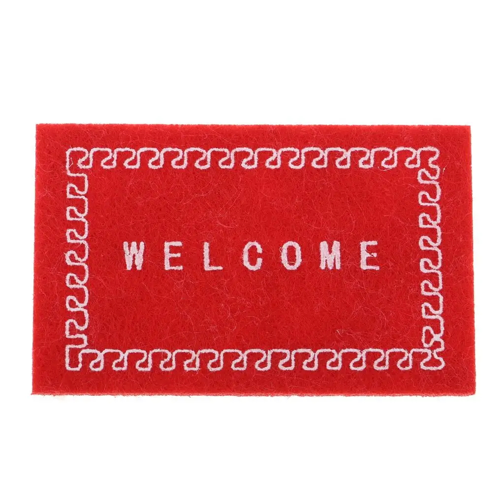 1/12 Floor Covering Rug Carpet Welcome Mat Dollhouse Front Door Decoration